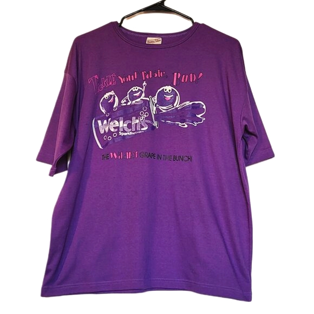 WELCH'S Vintage Grape Juice "Tickle Your Taste Buds" T-Shirt O/S
